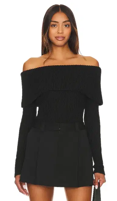 Central Park West Gwyneth Off-shoulder Sweater | Thumbnail 1 Central Park West Gwyneth Off-shoulder Sweater | Thumbnail 1