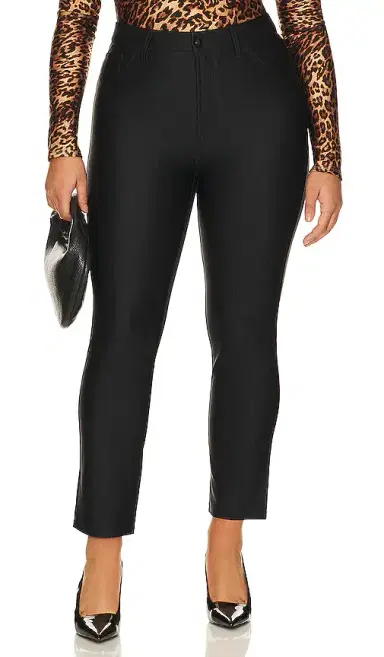 Good American Shine Compression Good Waist Straight Pant | Thumbnail 2 Good American Shine Compression Good Waist Straight Pant | Thumbnail 2