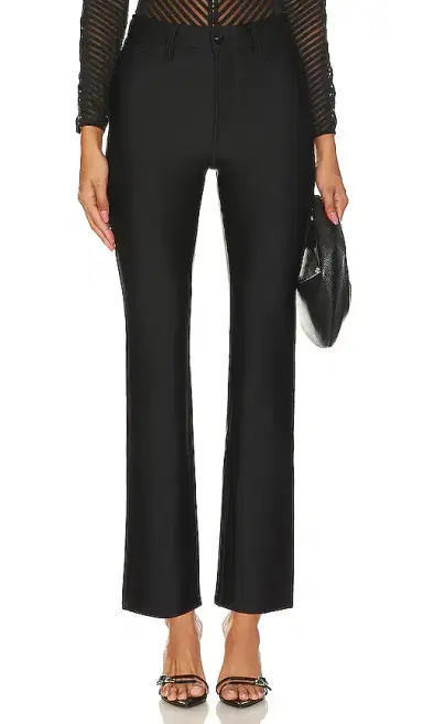 Good American Shine Compression Good Waist Straight Pant | Thumbnail 1 Good American Shine Compression Good Waist Straight Pant | Thumbnail 1