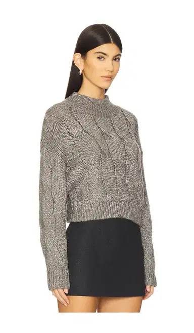 525 America Lola Lurex Cable Cropped Pullover | Thumbnail 2 525 America Lola Lurex Cable Cropped Pullover | Thumbnail 2