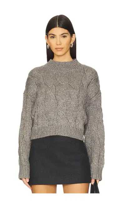 525 America Lola Lurex Cable Cropped Pullover | Thumbnail 1 525 America Lola Lurex Cable Cropped Pullover | Thumbnail 1