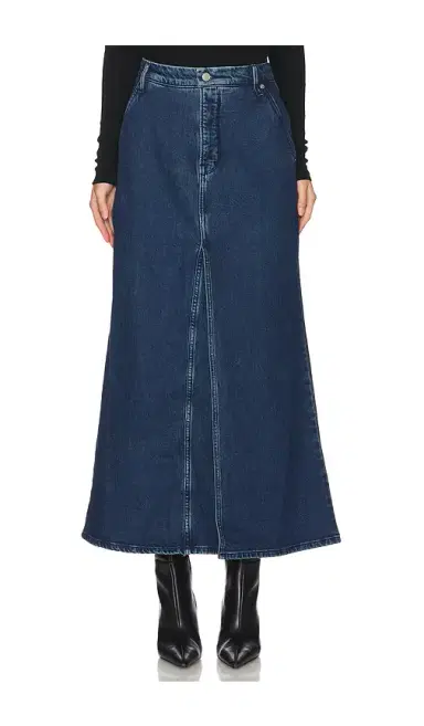 Good American Fit And Flare Denim Maxi Skirt | Thumbnail 1 Good American Fit And Flare Denim Maxi Skirt | Thumbnail 1