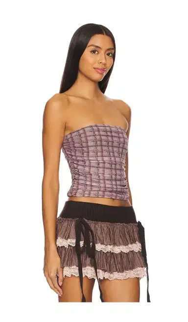 Zemeta Checkered Tube Top | Thumbnail 2 Zemeta Checkered Tube Top | Thumbnail 2