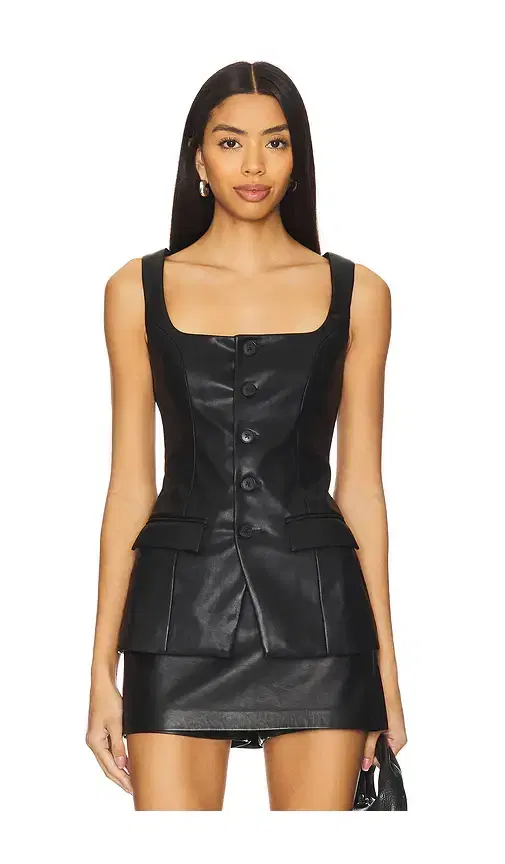 Kara Faux Leather Top Kara Faux Leather Top