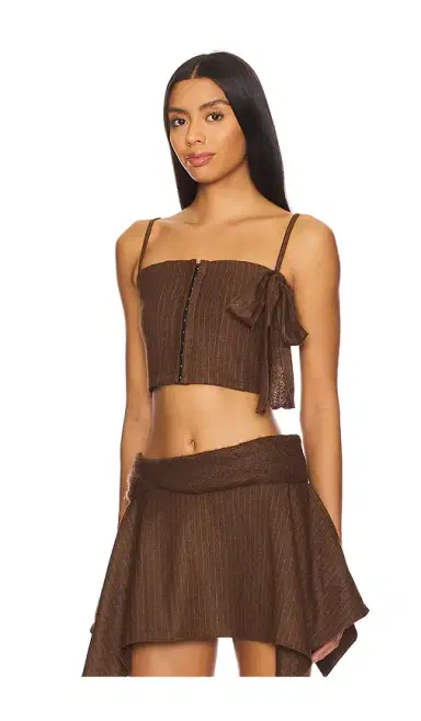 Zemeta My Bow Pin Stripe Corset Top | Thumbnail 2 Zemeta My Bow Pin Stripe Corset Top | Thumbnail 2