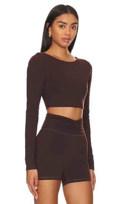 Camila Coelho Haley Cropped Long Sleeve Top | Thumbnail 2 Camila Coelho Haley Cropped Long Sleeve Top | Thumbnail 2