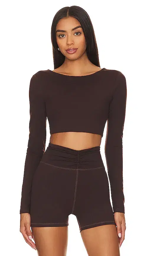 Haley Cropped Long Sleeve Top Haley Cropped Long Sleeve Top