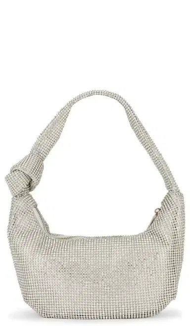 olga berg Jessica Soft Crystal Mesh Croissant Bag | Thumbnail 2 olga berg Jessica Soft Crystal Mesh Croissant Bag | Thumbnail 2