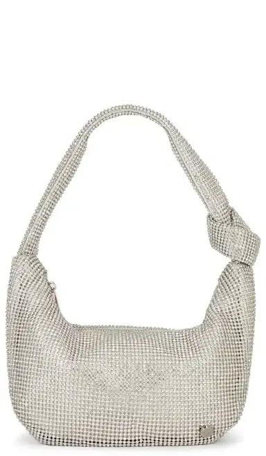 olga berg Jessica Soft Crystal Mesh Croissant Bag | Thumbnail 1 olga berg Jessica Soft Crystal Mesh Croissant Bag | Thumbnail 1