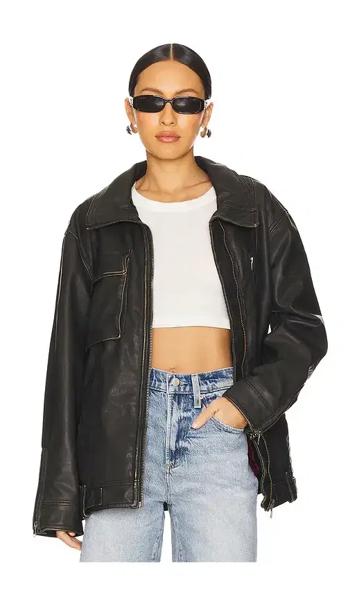 x We The Free Buckle Up Faux Leather Jacket x We The Free Buckle Up Faux Leather Jacket