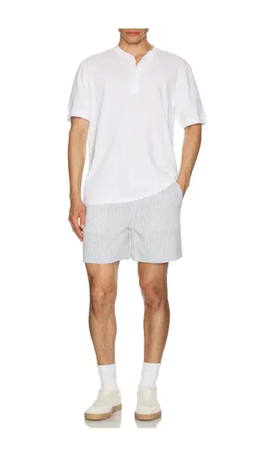 Faherty Short Sleeve Sunwashed Henley | Thumbnail 2 Faherty Short Sleeve Sunwashed Henley | Thumbnail 2