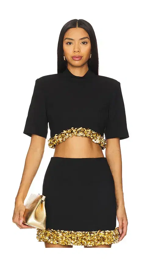 Jalen Short Sleeve Cropped Top Jalen Short Sleeve Cropped Top