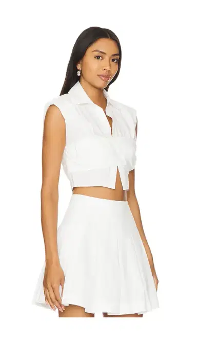 SIMKHAI Emie Cropped Box Sleeve Top | Thumbnail 2 SIMKHAI Emie Cropped Box Sleeve Top | Thumbnail 2