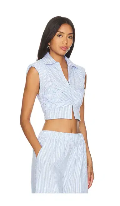 SIMKHAI Emie Cropped Box Sleeve Top | Thumbnail 2 SIMKHAI Emie Cropped Box Sleeve Top | Thumbnail 2