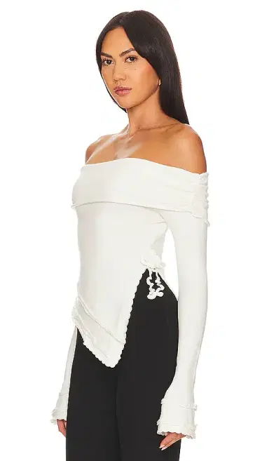 GUIZIO Soler Fold Over Knit Top | Thumbnail 2 GUIZIO Soler Fold Over Knit Top | Thumbnail 2