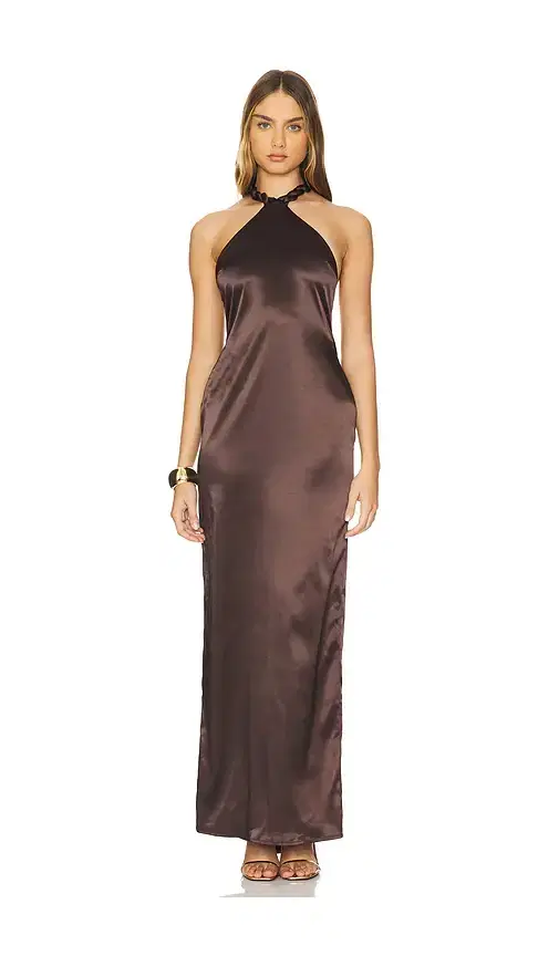 Satin Halter Maxi Dress Satin Halter Maxi Dress