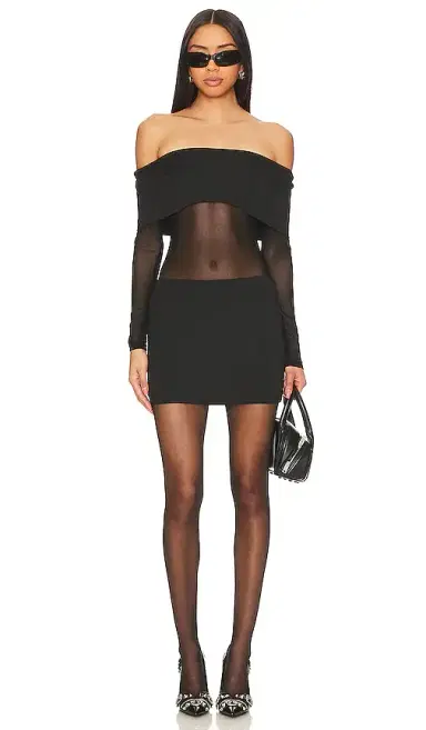 superdown Elmina Sheer Mini Dress | Thumbnail 1 superdown Elmina Sheer Mini Dress | Thumbnail 1