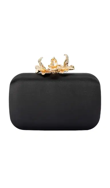 olga berg Adele Orchid Lock Clutch | Thumbnail 1 olga berg Adele Orchid Lock Clutch | Thumbnail 1