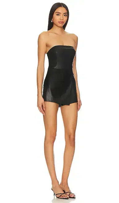 superdown Sonya Faux Leather Romper | Thumbnail 2 superdown Sonya Faux Leather Romper | Thumbnail 2