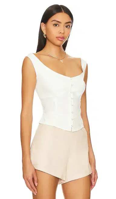 Free People Sally Solid Corset Top In Bright | Thumbnail 2 Free People Sally Solid Corset Top In Bright | Thumbnail 2