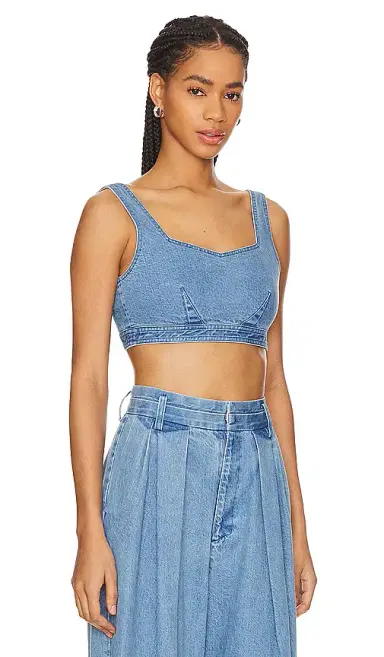 Moussy Vintage Denim Bustier | Thumbnail 2 Moussy Vintage Denim Bustier | Thumbnail 2