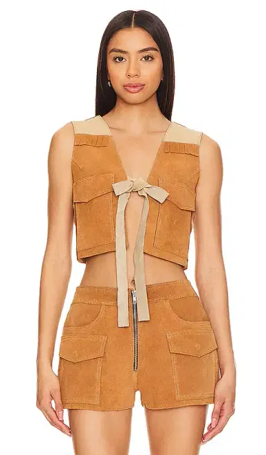 Understated Leather Sugar Suede Vest | Thumbnail 1 Understated Leather Sugar Suede Vest | Thumbnail 1