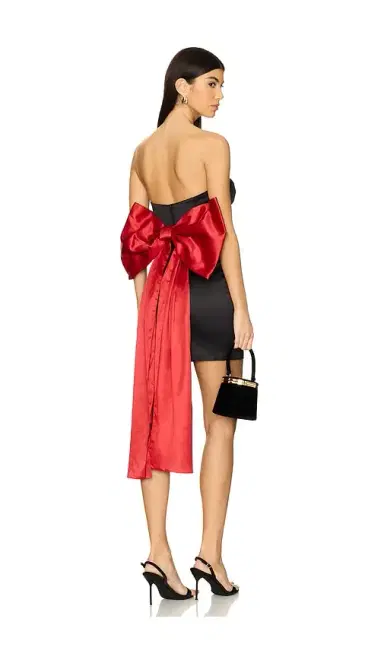 Bardot Eleni Bow Back Satin Dress | Thumbnail 1 Bardot Eleni Bow Back Satin Dress | Thumbnail 1
