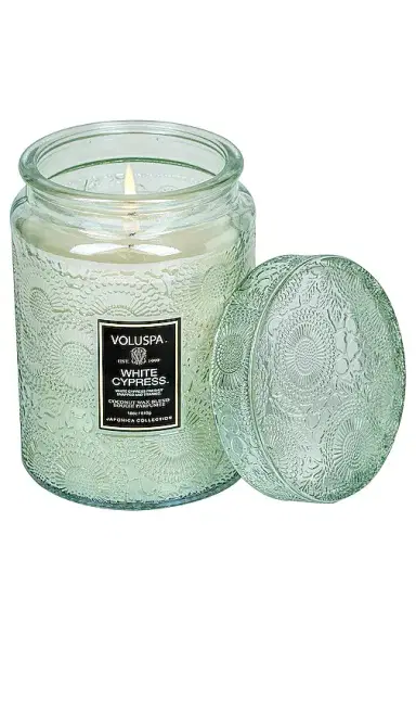 Voluspa White Cypress Large Jar Candle | Thumbnail 1 Voluspa White Cypress Large Jar Candle | Thumbnail 1