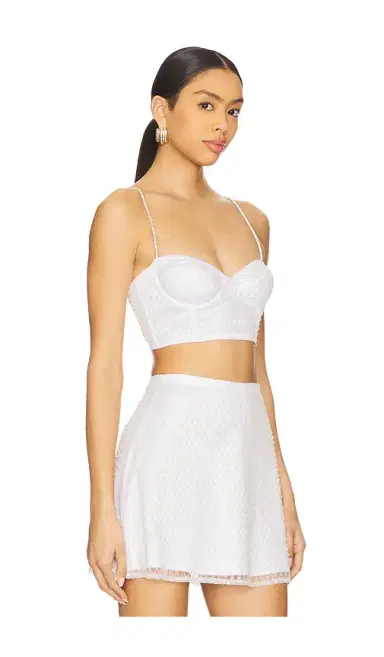 For Love & Lemons Glitter Grid Bustier Top | Thumbnail 2 For Love & Lemons Glitter Grid Bustier Top | Thumbnail 2