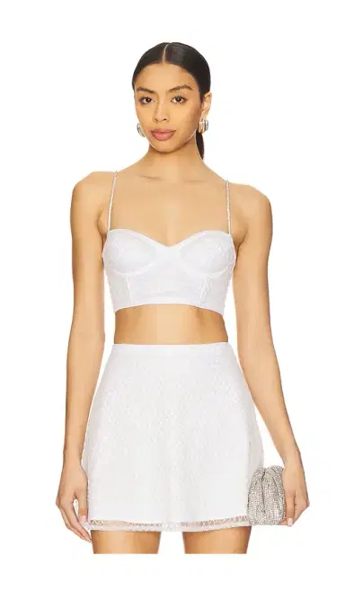 For Love & Lemons Glitter Grid Bustier Top | Thumbnail 1 For Love & Lemons Glitter Grid Bustier Top | Thumbnail 1