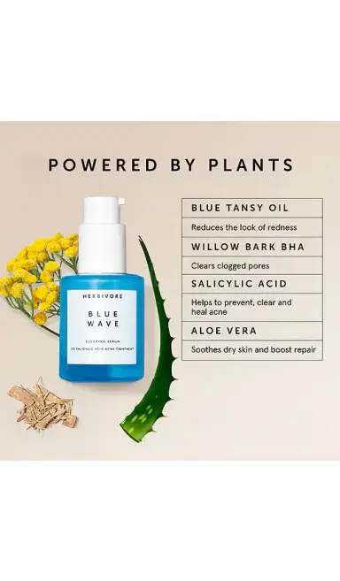 Herbivore Botanicals Blue Wave 2% Salicylic Acid Acne Treatment Serum | Thumbnail 2 Herbivore Botanicals Blue Wave 2% Salicylic Acid Acne Treatment Serum | Thumbnail 2