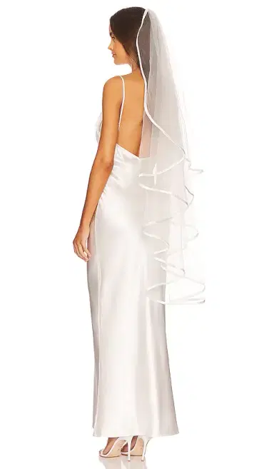 Ofrenda Studio Boline Satin Trim Veil | Thumbnail 1 Ofrenda Studio Boline Satin Trim Veil | Thumbnail 1