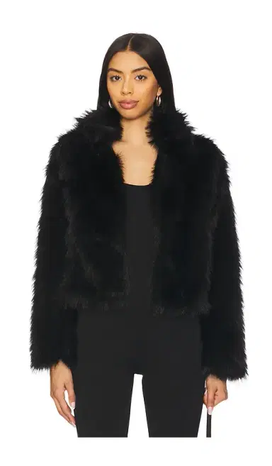 Adrienne Landau Faux Fur Easy Fit Jacket | Thumbnail 1 Adrienne Landau Faux Fur Easy Fit Jacket | Thumbnail 1
