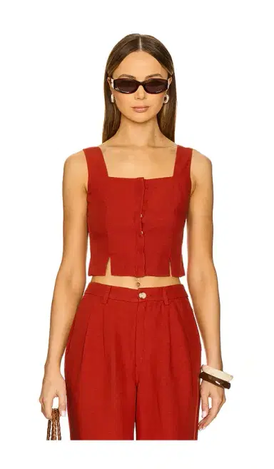 Onia Air Linen Square Neck Top | Thumbnail 1 Onia Air Linen Square Neck Top | Thumbnail 1