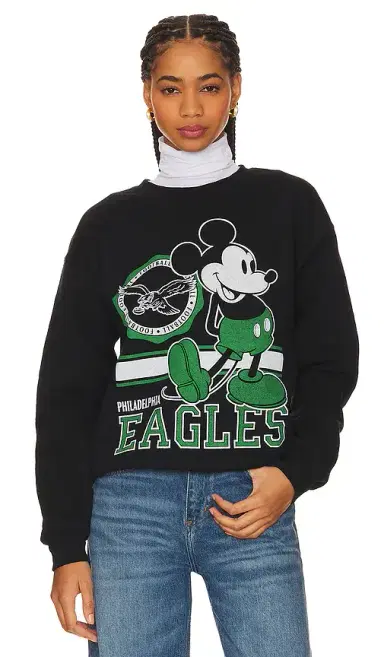 Junk Food Eagles Mickey Crewneck | Thumbnail 1 Junk Food Eagles Mickey Crewneck | Thumbnail 1