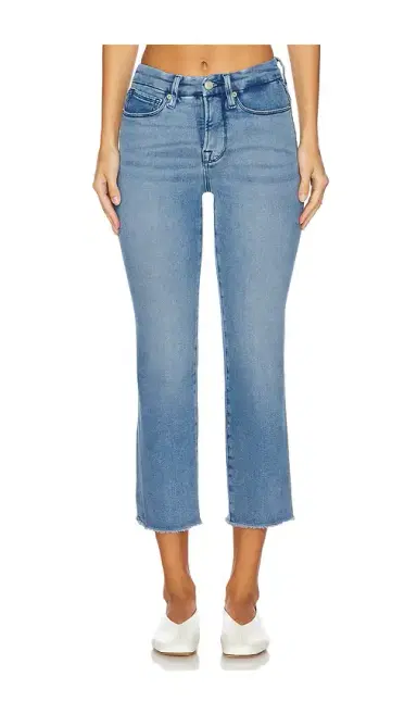 Good American Good Petite Straight Split Pockets Jeans | Thumbnail 1 Good American Good Petite Straight Split Pockets Jeans | Thumbnail 1