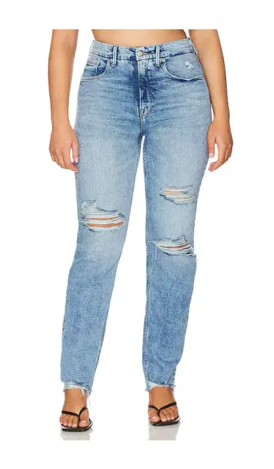 Good American Good Icon Straight Jeans | Thumbnail 2 Good American Good Icon Straight Jeans | Thumbnail 2
