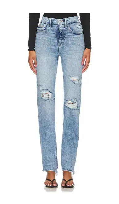 Good American Good Icon Straight Jeans | Thumbnail 1 Good American Good Icon Straight Jeans | Thumbnail 1