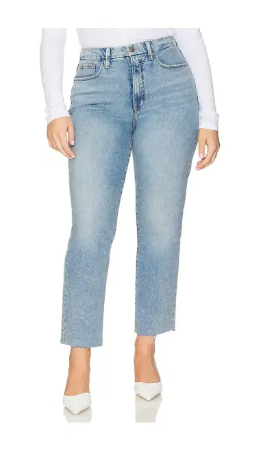 Good American Good Boy Straight Cropped Jeans | Thumbnail 2 Good American Good Boy Straight Cropped Jeans | Thumbnail 2