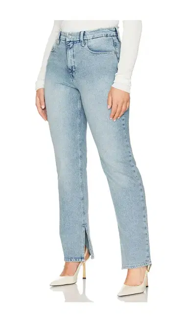 Good American Good Icon Inseam Slit Jeans | Thumbnail 2 Good American Good Icon Inseam Slit Jeans | Thumbnail 2