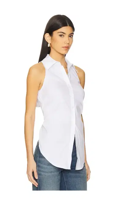 SIMONMILLER Loch Sleeveless Poplin Button Up | Thumbnail 2 SIMONMILLER Loch Sleeveless Poplin Button Up | Thumbnail 2