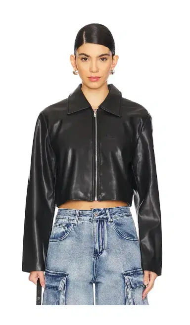 superdown x Emily Gemma Gabriella Faux Leather Jacket | Thumbnail 1 superdown x Emily Gemma Gabriella Faux Leather Jacket | Thumbnail 1