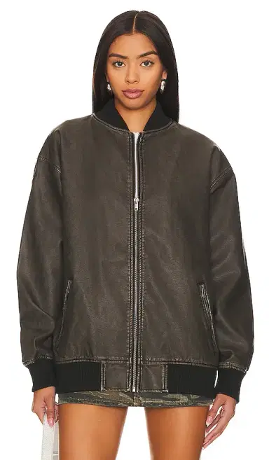 superdown Ariel Faux Leather Bomber | Thumbnail 2 superdown Ariel Faux Leather Bomber | Thumbnail 2
