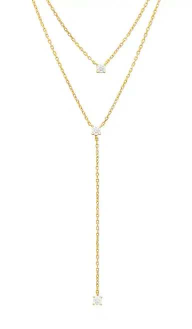SHASHI Solitaire Layered Lariat | Thumbnail 2 SHASHI Solitaire Layered Lariat | Thumbnail 2