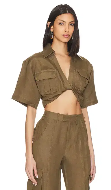 L'Academie The Chrisa Crop Blouse | Thumbnail 2 L'Academie The Chrisa Crop Blouse | Thumbnail 2