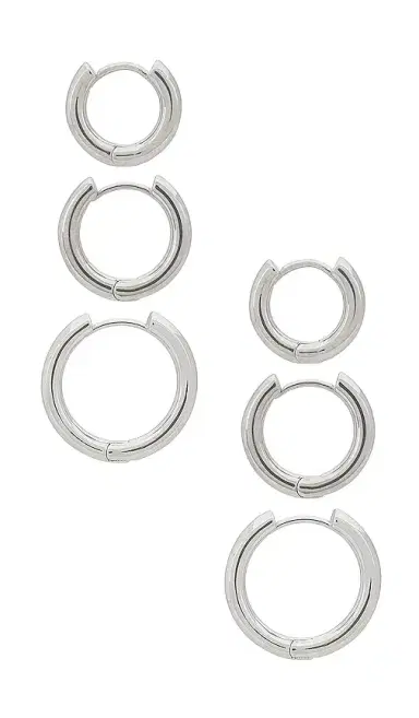 SHASHI Triples Hoop Set of 3 | Thumbnail 2 SHASHI Triples Hoop Set of 3 | Thumbnail 2