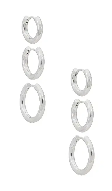 SHASHI Triples Hoop Set of 3 | Thumbnail 1 SHASHI Triples Hoop Set of 3 | Thumbnail 1