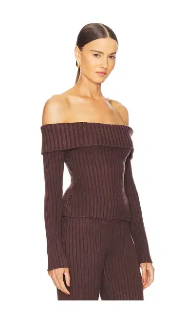 GUIZIO Thalia Rib Off The Shoulder Sweater | Thumbnail 2 GUIZIO Thalia Rib Off The Shoulder Sweater | Thumbnail 2