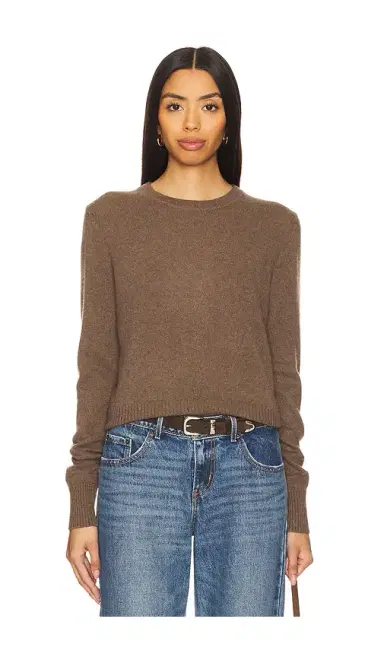 White + Warren White + Warren Cashmere Shrunken Crewneck | Thumbnail 1 White + Warren White + Warren Cashmere Shrunken Crewneck | Thumbnail 1