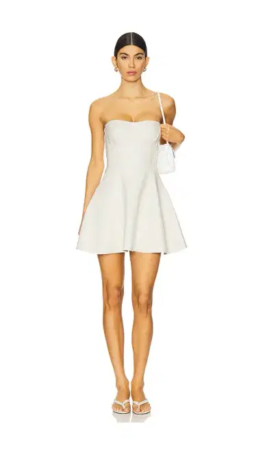 Norma Kamali Strapless Grace Mini Dress | Thumbnail 1 Norma Kamali Strapless Grace Mini Dress | Thumbnail 1